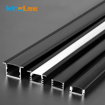 0.5/1m 검은 백색 LED 알루미늄 프로필 V/U/YW 모양의 거실을 배경 코리 장식 선형 가벼운 채널 내각 바 램프