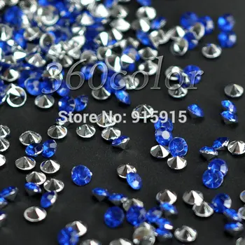 블루 실버 1000lot4.5mm1/3Carat 아크릴 다이아몬드 색종이 결혼식 테이블을 없앤다는 장식