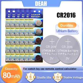 CR2016CR2016 3V80mAh 리튬 배터리 LM2016BR2016DL2016 버튼을 동전 세포를위한 장난감 시계의 것 자동차 원격 제어 면도기