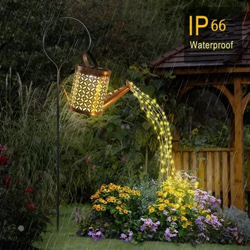 태양 급수할 수 있습 LED 야외 금속 거 방수 손전등 문자열 조명 잔디 정원을 통로를 마당 장식 조명