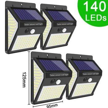 140 315Led 태양 강화한 벽 램프 옥외 방수 3 모드 넓은 각도 PIR 태양 운동 측정기 빛에 대한 스트리트 정원 장식