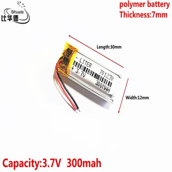 3.7V300MAH701230 리튬 중합체 LiPo 충전식 배터리 Mp3 를 위한 헤드폰 PAD DVD 블루투스 카메라 AirPods 프로 배터리