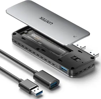 Unitek M2Pcie SSD 경우 이중 USB3.2Gen2 10Gbps 을 PCIE SSD M.2 개의 하드 디스크 인클로저 PS5USB 성하 USB 남성 케이블