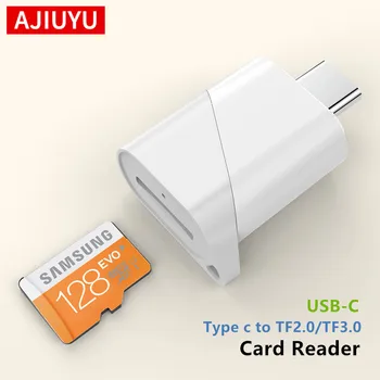 AJIUYU TF 카드리더기 마이크로 SD 카드 메모리 소형을 유형 C OTG 어댑터 USB C 휴대 전화에 대 한 높은 속도 맥북 Xiaomi Samsung