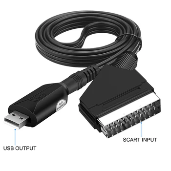 SCART 비디오 캡처 카드 Scart USB2.0 비디오 캡처 보드 게임 레코드 라이브 스트리밍 방송을 TV