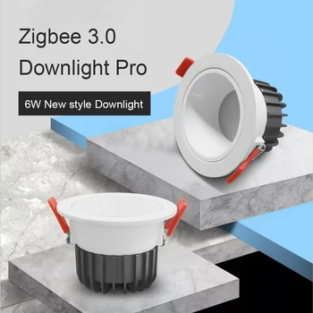 GLEDOPTO Zigbee3.0 스마트 방수 천장 Downlight 프로 6W RGB/WW/CW 호환 Hub Tuya 앱 RF 원격 제어 음성