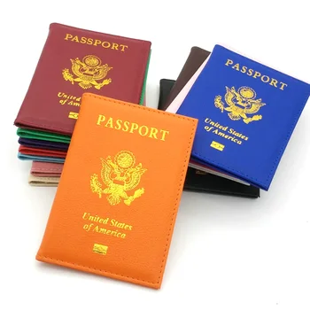 여행 PU 가죽 여권을 덮인 여성은 미국 여권 소지자에 미국의 덮개를 위한 여권을 소녀는 주머니 여권