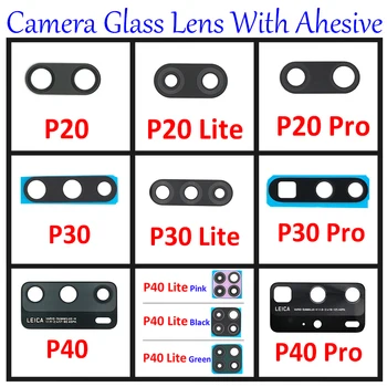 10 개，원래의 뒷 카메라 유리 렌즈 Ahesive Huawei P50P40P30 라이트 P20 프로 P40 라이트 5G/전자 부품 교체