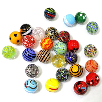 25MM 다채로운 창조적 무라노 유리 구슬 공식 홈 분재 장식 액세서리 부모-자녀 핀볼 게임 장난감