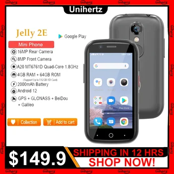 Unihertz 젤리 2E mini 안드로이드 스마트폰 12 제 4GB64GB 휴대 전화 2000mAh16MP4G IR 원격 휴대폰