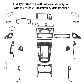 검은 탄소 섬유 방어적인 스티커를 자동차 인테리어에 대 한 커버 Audi Q5 2009-2017 지 않고 탐색의 액세서리 스타일링