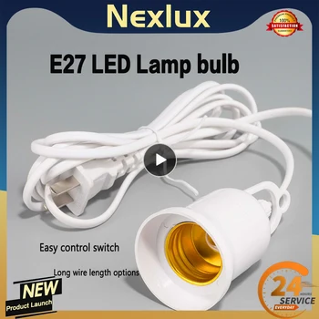E27LED 램프 전구 기지 매달려 실내 가벼운 홀더 스크류 램프와 스위치 와이어 서스펜션 보편적인 가벼운 도구를 기초 액세이