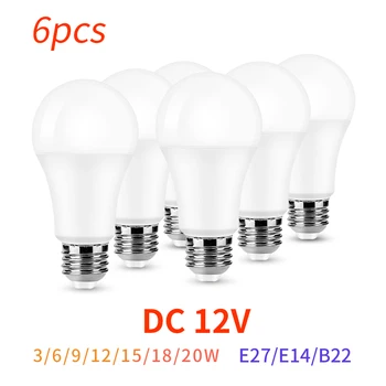6DC/AC12V-48V LED 전구 E27/B22 램프 10W Bombilla 태양 Led 빛을 전구는 12 볼트 낮은 전압 램프