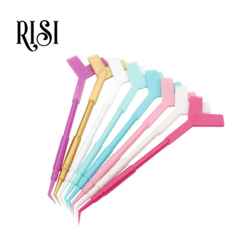 RISI10 2 1 속눈썹 리프팅 컬러 도포 Reuseable 플라스틱 속눈썹 퍼머넌트 스틱 도구