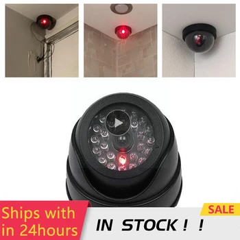 가짜 카메라 레드 번쩍이는 지도한 가벼운 실내 옥외 주택 안전 감시미 옥외 보안 시뮬레이션 카메라