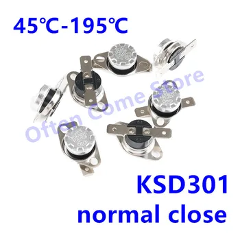 KSD301 두금속 보온장치 250V10A 일반적으로 닫히는 온도 스위치 보온장치 75C85C95C110C130C150C180C45-190 도