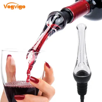 VOGVIGO 레드 와인 공기를 뿌리개는 주둥이 경사 와인 통풍장치 빠른 공기를 쏟아지는 도구는 펌프를 휴대용 필터