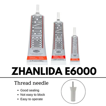 Zhanlida E6000 분명 문의 직물 접착제 DIY 보석 멀티 목적으로 접착제를 가진 정밀도 어플리케이터 팁 15/50/110ML