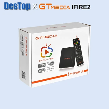 1 개 핫 GTMedia Ifire2 텔레비젼 상자 고정되는 최고 상자 디코더가 가득 차있는 HD1080P HEVC10 비트 2.4G 무선 원격 제어 iFIRE2 인조 인간 IPTV 상자