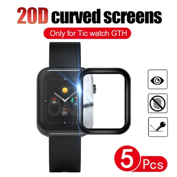 부드러운 유리 섬유에 대한 보호 필름 박하 사 watch GTH 전 곡선 덮개를 위한 스크린 보호자 Ticwatch GTH 스마트 워치 액세서리