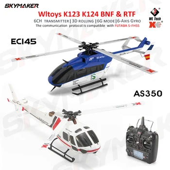 WLtoys XK K123K124RC Helicotper BNF RTF2.4G6CH3D6G 모드 무브러시 모터 RC 장난감으로 FUTABA S-FHSS 아이를 위한 선물