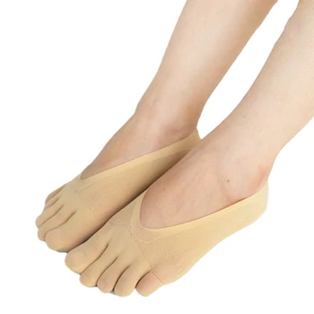 정형외과 압축 양말 여성 발가락 양말 매우 낮은 잘라이너로 젤 탭을 통기성 ultrathin 반대로-미끄럼 다섯 손가락 양말