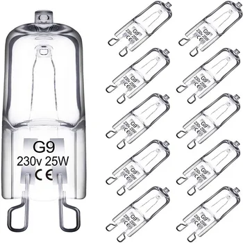 10 개의 G9 220V20W25W40W60W Eco 할로겐 전구 캡슐 LED 램프 전구를 삽입하는 구슬 크리스탈 램프 할로겐 전구 2#