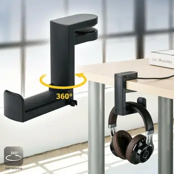 360°회전 헤드폰을 대 데스크탑 헤드셋 홀더는 게임 헤드셋 데스크 옷걸이 걸이 이어폰을 위한 컨트롤러