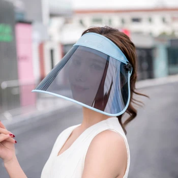 새로운 여성 챙 빈 일자 넓은 큰 얼굴 선스크린 캡 Foldable 비치 여행을 타고 모 UV Protection Cap
