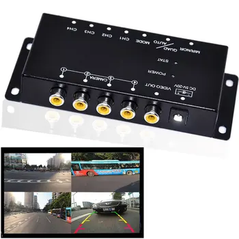 자동 Wayfeng 스위치 박스는 4 채널 시청 가능 제어를 위한 차 뒷 전망 사진기 비디오 전면 후면 카메라를 지원 주차