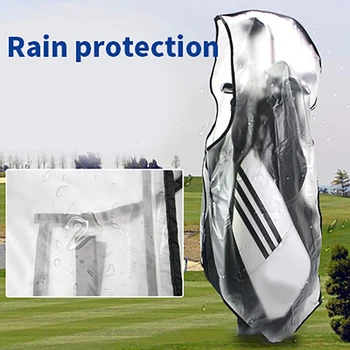 1 개의 골프 비 덮개 PVC 방수 골프 가방 커버 비 덮개를 설정하는 야외 커버는 먼지 클럽을 보호 골프 튼튼한 액세서리