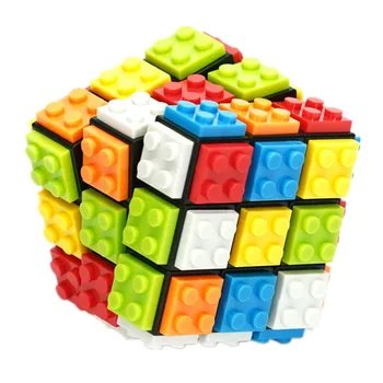 빌딩 블록 큐브 3x3x3 퍼즐 큐브 분리가능한 직업적인 마술 큐브 3x3 블록 큐브의 교육 장난감 선물 Diy Cubo 마
