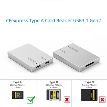 CFexpress 형식 카드 리더 USB3.1Gen2type-CFA 알루미늄 합금