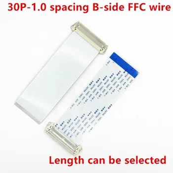 유연한 평면 케이블 FFC 케이블 30Pin1.0 피치 Oppsite 방향으로 커넥터에 대한 TTL LCD 모니터링 25cm*3.1cm