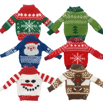 새로운 요정형 긴 소매 스웨터복 크리스마스 엘 옷 액세서리