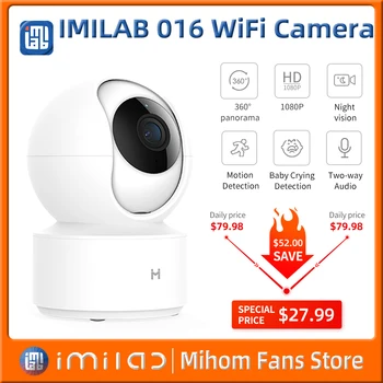 IMILAB016 와이파이 카메라에 대한 이 집 보안 실내 1080P IP Mihome 스마트 360°Vedio 감시캠 모니터링 CCTV PTZ Cam