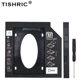 TISHRIC 플라스틱 HDD Caddy 또는 9.5 12.7mm SATA3.0Optibay2.5