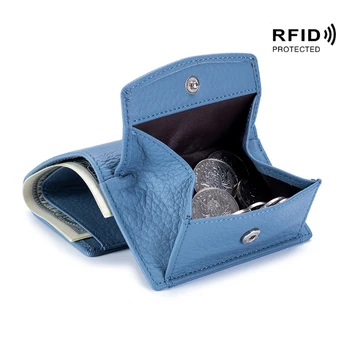 멀티 컬러의 가죽 작은 지갑 일본 동전 지갑 RFID 솔리드 컬러주는 동전 지갑 최상층 가죽 소형 지갑
