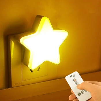 모양 LED 빛을 원격 제어 소켓 램프 장식 침대 벽 빛 집 아이들 아이들이 잠 야간 조명