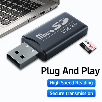 마이크로 SD 카드 리더는 USB2.0 고속 어댑터 미용 컴퓨터 메모리 카드 리더를 위한 플래시 드라이브 휴대용 퍼스널 컴퓨터 부속품 맥북 PC