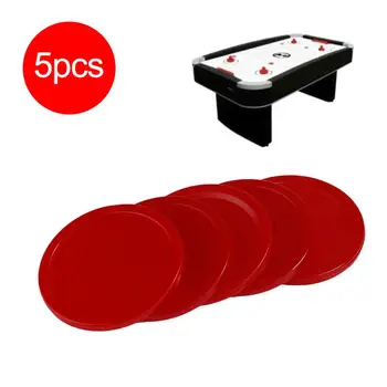 5 개 2019 년 새로운 고품질 어린이의 실내 테이블 게임을 플레이 장난감을 튼튼한 실용적인 붉은 플라스틱 미니 공기 하키 테이블 퍽