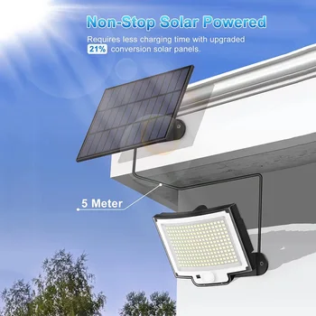 태양 램프 빛 슈퍼 밝은 Outdoor106LED 방수 IP65 를 가진 4 개의 작동 모드 모션 센서 강한 힘은 정원 빛 차고 빛