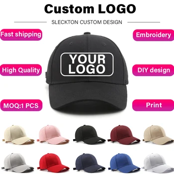 SLECKTON 사용자 정의 로고 야구 모자에 대한 여성과 남성 패션 DIY Letter 모자 자수 면 디자인 캡 도매 남