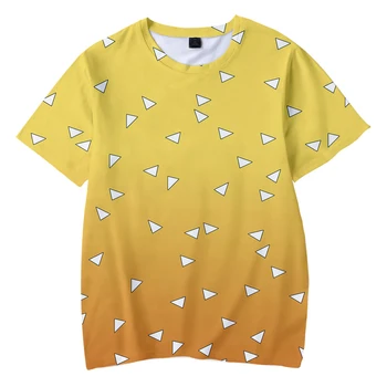 뜨거운 애니메이션 악마의 슬레이어:Kimetsu 없 Yaiba3D T-셔츠 3D 아이들이 티셔츠는 멋진 높은 품질 O-목 청소년 여름 무늬 소년에 대 한