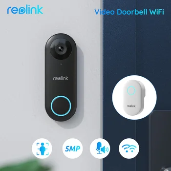 Reolink2K 비디오 현관의 벨파 PoE 스마트 야외 홈 비디오 인터 인간의 탐지 유선 문 벨과 차임 지 Alexa