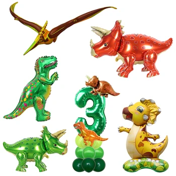 풍선 팽창식 공룡 디노기 생일 파티를 장식 용품 쥬라기 동물의 랩터 유적은 아이들이 장난감 호의