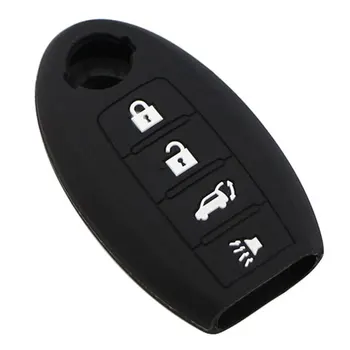 실리콘차 키 Fob 보호 커버 케이스 Nissan X-Trail Qashqai 큐브 Juke 패스파인더 TIIDA 무라노 Rouge 반대 똑똑한 열쇠