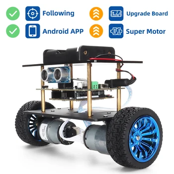 2WD 스마트 자동화동 로봇 장비에 대한 아두이노는 프로그래밍 교육은 프로젝트 전체 전자 건설 코딩 Kit