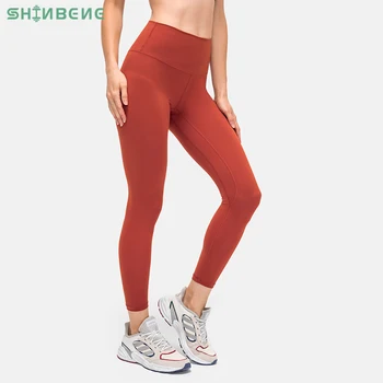 SHINBENE 클래식 2.0 버터 벗은 부드러운 느낌의 운동 피트니스 레깅스는 여자 신축성이 높은 체육 스포츠 스타킹 바지
