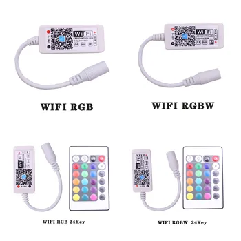 Wifi RGB/RGBW LED 컨트롤러 미니 DC12V RF IR24Key 원격 제어를 위한 RGB/RGBW LED3528 5050RGB RGBW 조명